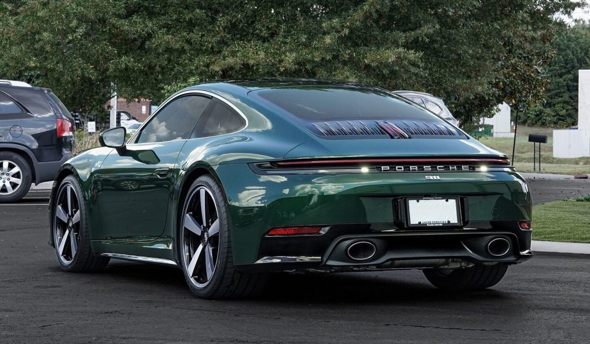 Custom Porsche color change wrap protected by paint protection film